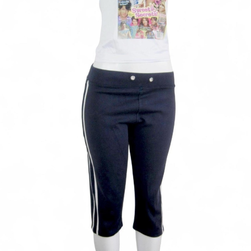 y2k navy cropped leggings 2000s